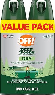 OFF! Deep Woods Insect Repellent Aerosol, Dry, Non-Greasy Formula, Bug Spray with Long Lasting Protection from Mosquitoes and Ticks, 4 Oz, (Pack of 2)