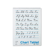 Chart Tablets Cursive Cover by Pacon – 24"x32" - 12 pack, Paper, White, Pack of 12, Model 74610