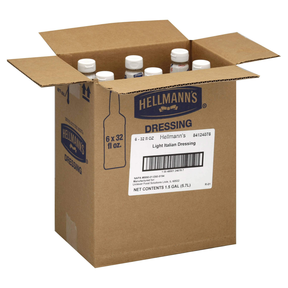 Hellmanns Light Italian Dressing by HELLMANN'S – 6 x 32 oz, Pack of 6