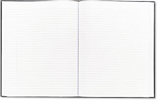 Blueline Executive Notebook with Ribbon Bookmark, 1-Subject, Medium/College Rule, Black Cover, (75) 10.75 x 8.5 Sheets