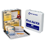 50 Person Unitized Metal Bus First Aid Kit by First Aid Only – White, Model ACMFAO991