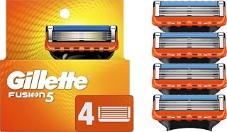 Gillette Fusion5 Mens Razor Blade Refills, 4 Count, Lubrastrip for a More Comfortable Shave