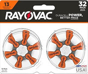 Rayovac Size 13 Hearing Aid Batteries (32 Pack)