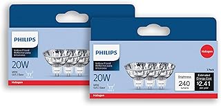 PHILIPS 415687 Indoor Flood 20-Watt MR16 12-Volt Light Bulbs 3Pk x2