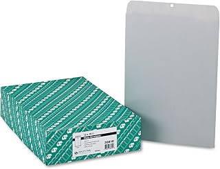 Quality Park 38610 Clasp Envelope, 12 x 15 1/2, 28lb, Executive Gray, 100/Box