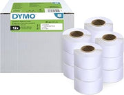 DYMO Authentic LW Address Labels, 28mm x 89mm, 12 Rolls of 130 Easy-Peel Labels (1, 560 Count), Self-Adhesive, for LabelWriter Label Makers