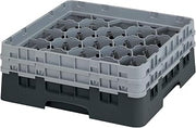 Cambro 20S434110 20 Compartment Camrack 5 1/4" Black Case of 4