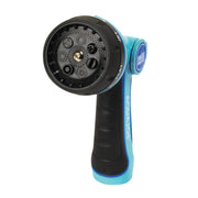 Heavy-Duty Metal Multi-Function Hose Nozzle with Smart Throttle and 7 Sprayer Patterns by Aqua Joe – 11 x 7 x 3 inches, Metal, w/ Smart Throttle, Model AJHN102