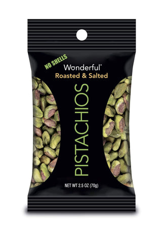 Wonderful Roasted and Salted Shelled Pistachio by Wonderful Pistachios – 24 pack, Pack of 24