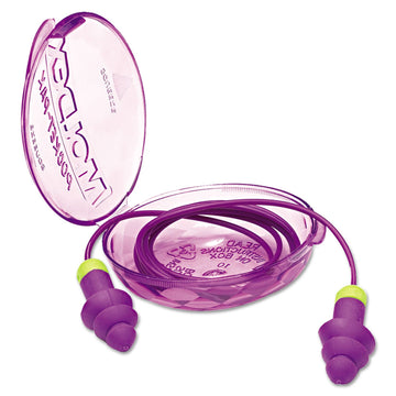 Metric Inc. Rockets Tapered Styrene Corded Earplug by Moldex – 1 Count (Pack of 1), Plastic, Purple, Pack of 50, Model 6405