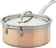 Hestan CopperBond Collection - 100% Pure Copper Sauce Pan, Induction Cooktop Compatible, 4 Quart