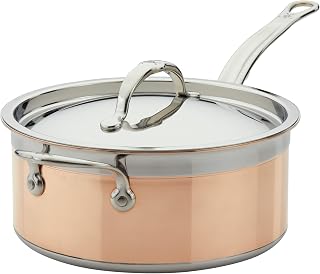 Hestan CopperBond Collection - 100% Pure Copper Sauce Pan, Induction Cooktop Compatible, 4 Quart
