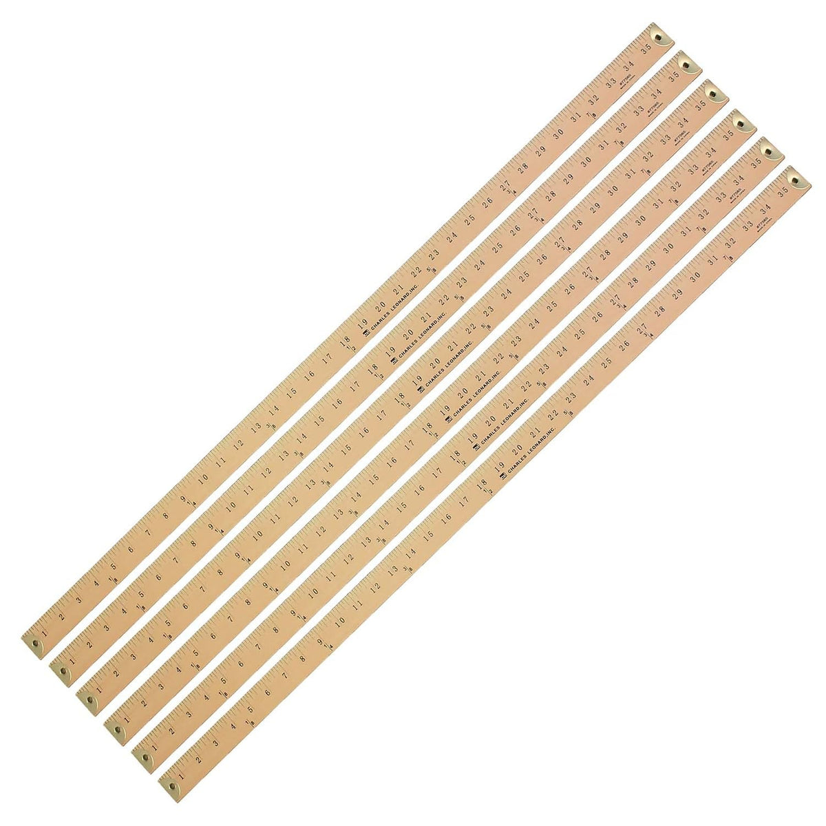 Wood Yardstick by Charles Leonard – Wood, Multi-coloured - Multi-coloured, Model CHL77565-6