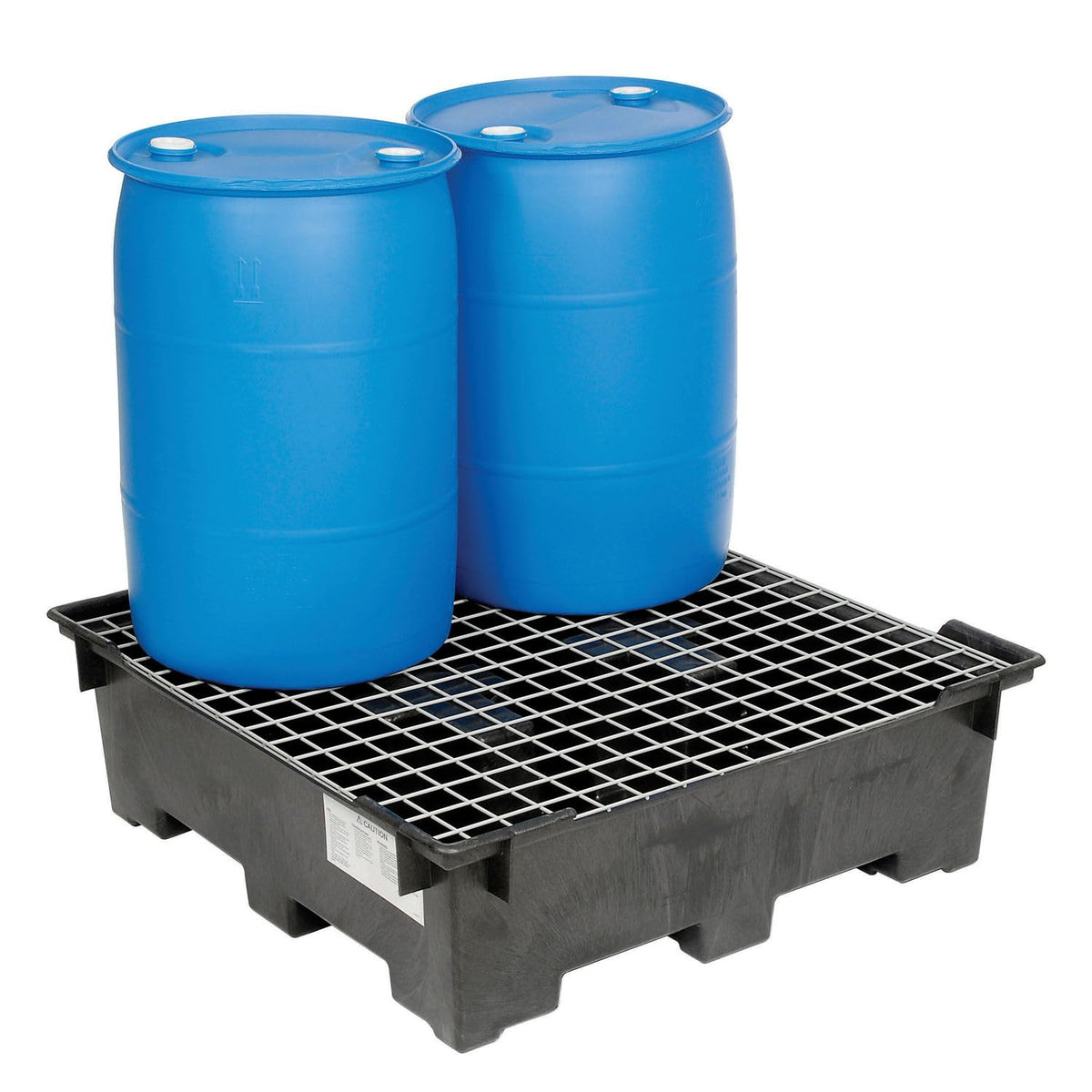 Spill Containment Sump with Wire Deck by Global Industrial – 50.5"L x 50.5"W x 15.88"H, Polyethylene, Black, Model 298441
