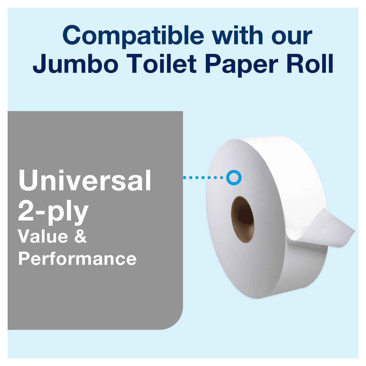 Jumbo Toilet Paper Roll Dispenser Smoke T by Tork – 9", Plastic, Smoke, Model 66TR