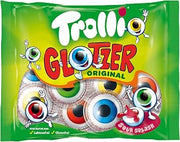 Trolli Glotzer Original I Gummy Eye-Balls with Liquid Sour Fruit Filling I 131g 4.6 ounce 7 pcs