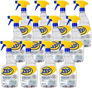 Zep Antibacterial Disinfectant Spray With Lemon - 32 Fl Oz (Case Of 12) ZUBAC32 - Disinfects, Cleans and Deodorizes Most Surfaces EPA Approved
