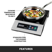 Waring Multicolor / WIH400B - Schott Ceramic Surface / 11.5" x 11.75" Countertop Burners