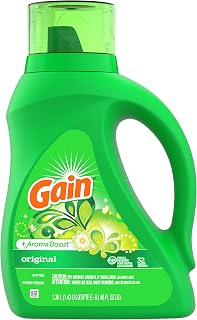 Gain Aroma Boost Laundry Detergent Liquid Soap, Original, 32 Loads 46 Fl Oz