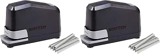 Impulse 45 Sheet Electric Stapler Value Pack - Double Heavy Duty, No-Jam with Trusted Warranty Guaranteed by Bostitch, Black (B8E-Value) - 2 Pack