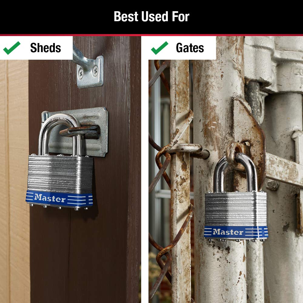 Master Lock Silver / 1 / 2 Pack Keyed Padlocks