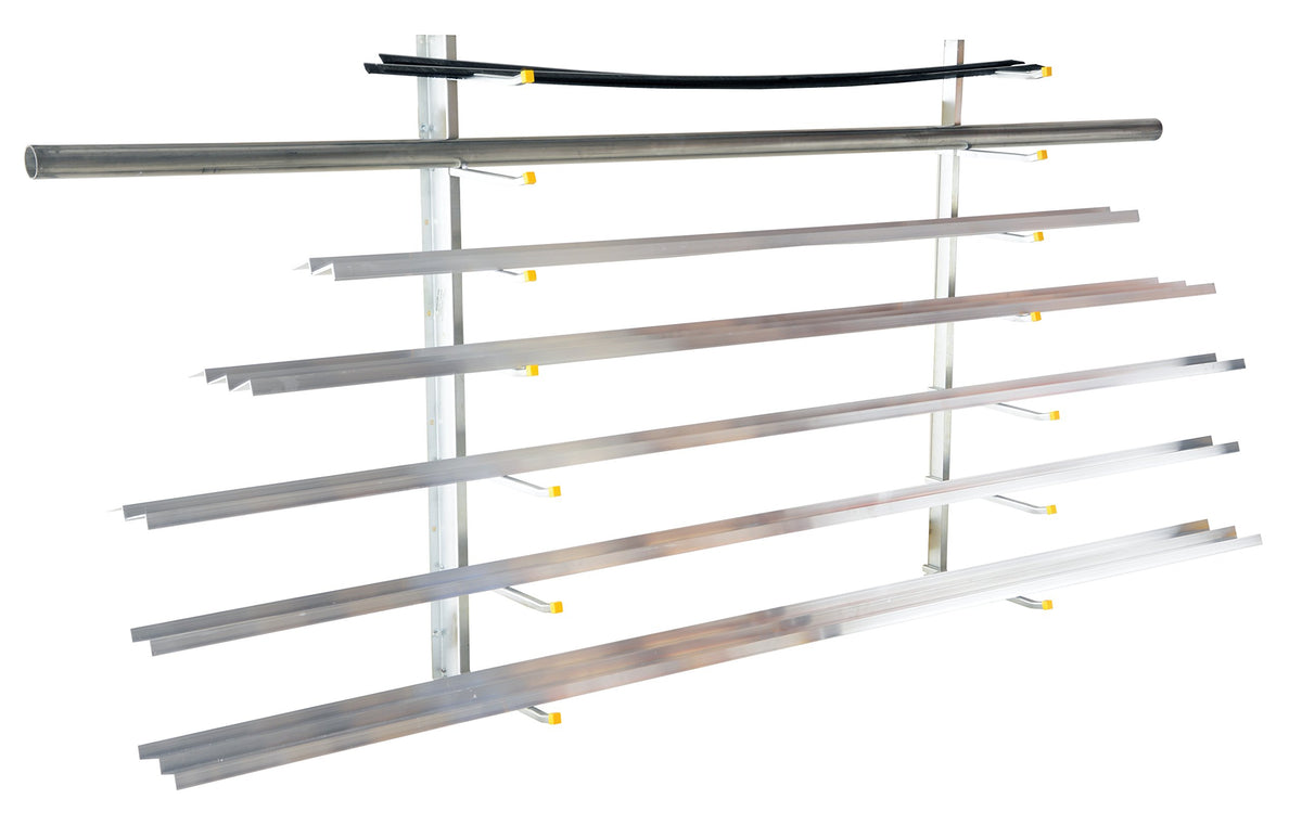 Steel Wall Mounted Material Rack 36 In. x 36 In. x 60 In. by Vestil – One Size, Alloy Steel, Silver, Model SR-WM