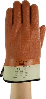 Ansell Winter Monkey Grip Jersey Glove, Vinyl Coating, Safety Cuff, X-Large (Pack of 12 Pairs)