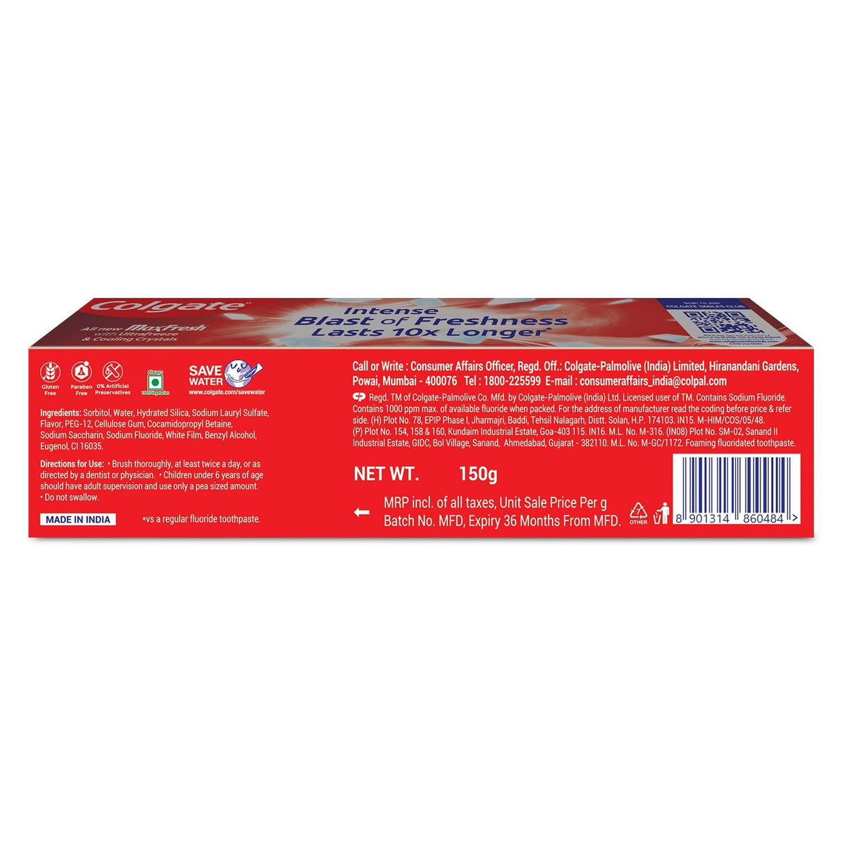Max Fresh Toothpaste 150 gms by Colgate – 150 gms, Model 1611441
