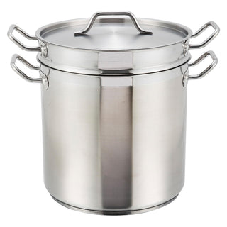Winco 20 qt Steamer/Stainless Steel Pasta Cooker by Winware – 20 Quarts, Stainless Steel, Model SSDB-20S