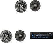 Alpine UTE-63BT Single-DIN 2-Pair DB652 6.5 in Speaker Bundle | Single-DIN UTE-63BT source unit bundled with 2 pairs of DB652 6.5 in speakers.