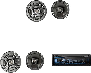 Alpine UTE-63BT Single-DIN 2-Pair DB652 6.5 in Speaker Bundle | Single-DIN UTE-63BT source unit bundled with 2 pairs of DB652 6.5 in speakers.