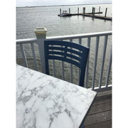 Exterior Vanguard 48"x32" Table Top -White Marble by Grosfillex – Commercial Grade