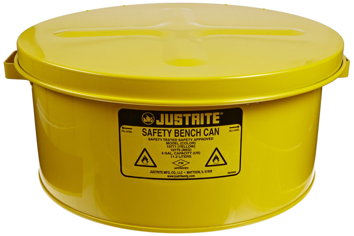 Justrite Yellow / 3 Gallon / 11.0 liters Cans