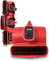 XPOWER P-430 1/3 HP Air Mover, Carpet Dryer, Floor Fan, Utility Blower - Red (4 Fans)
