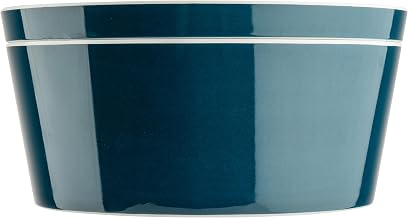 Tablecraft Marvista Collection Round Stackable Bowl and Lid, 4.5 Qt Capacity, 10.5" x 10.5" x 5", Lagoon Melamine, Space-Saving Food Container for Prep, Serving, and Organization
