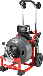 RIDGID K-4310 FXP 5/8" Drum Machine with AUTOFEED and Cable Counter, Professional Drain Cleaning Machine Kit with 2 FXP Batteries and Charger