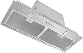 Broan-NuTone BBN2243SS 24-inch Custom Cabinet Built-In 3-Speed Power Pack Insert with LED Lighting and 350 Max Blower CFM, Stainless Steel