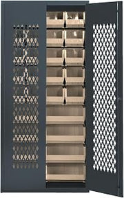 QUANTUM STORAGE SYSTEMS Beige Specialty Cabinet W/28 Ivory Bins