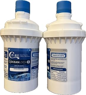 C Pure Oceanloch+S Water Filter Replacement Cartridge – 2-Pack, 1 Micron Rating, 1.67 GPM Flow – Compatible with Everpure H-300+M, H-300, H-200 Systems