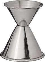 Tablecraft H1206 Cash & Carry Jigger, 1 oz., x 2 oz., dishwasher safe, stainless steel (display merchandise pack)