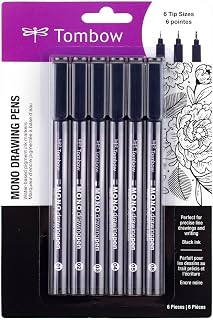 Tombow 66405 Mono Drawing Pen, 6-Pack