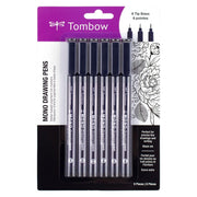 Mono Drawing Pen by Tombow – 1 Count (Pack of 6), Plastic, Black, Model 66405