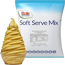 Dole Mango Soft Serve Mix, Dairy-Free Frozen Dessert Mix, 4.5 lb | Mango soft serve mix with sweet, tropical fruit flavor; just add water for smooth frozen treats or soft serve desserts