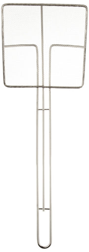 6-3/4" Square Fine Mesh Skimmer with 14" Long Handle by Adcraft – Alloy Steel, Silver, Model SQS-7