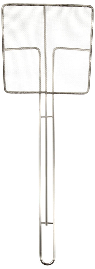 6-3/4" Square Fine Mesh Skimmer with 14" Long Handle by Adcraft – Alloy Steel, Silver, Model SQS-7