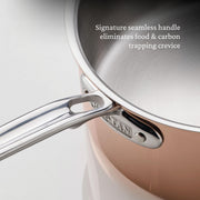 CopperBond® Aura™ 4-Quart Professional Copper Saucepan with Lid by Hestan – 4 Quarts, Copper, Model 31838