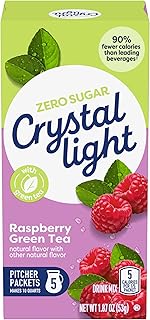 Crystal Light Drink Mix, 60 Packets Raspberry Green Tea, 1.87 oz each