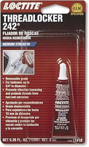 Loctite 37418-12PK Blue Medium Strength Threadlocker 242-6 ml Tube, (Pack of 12)