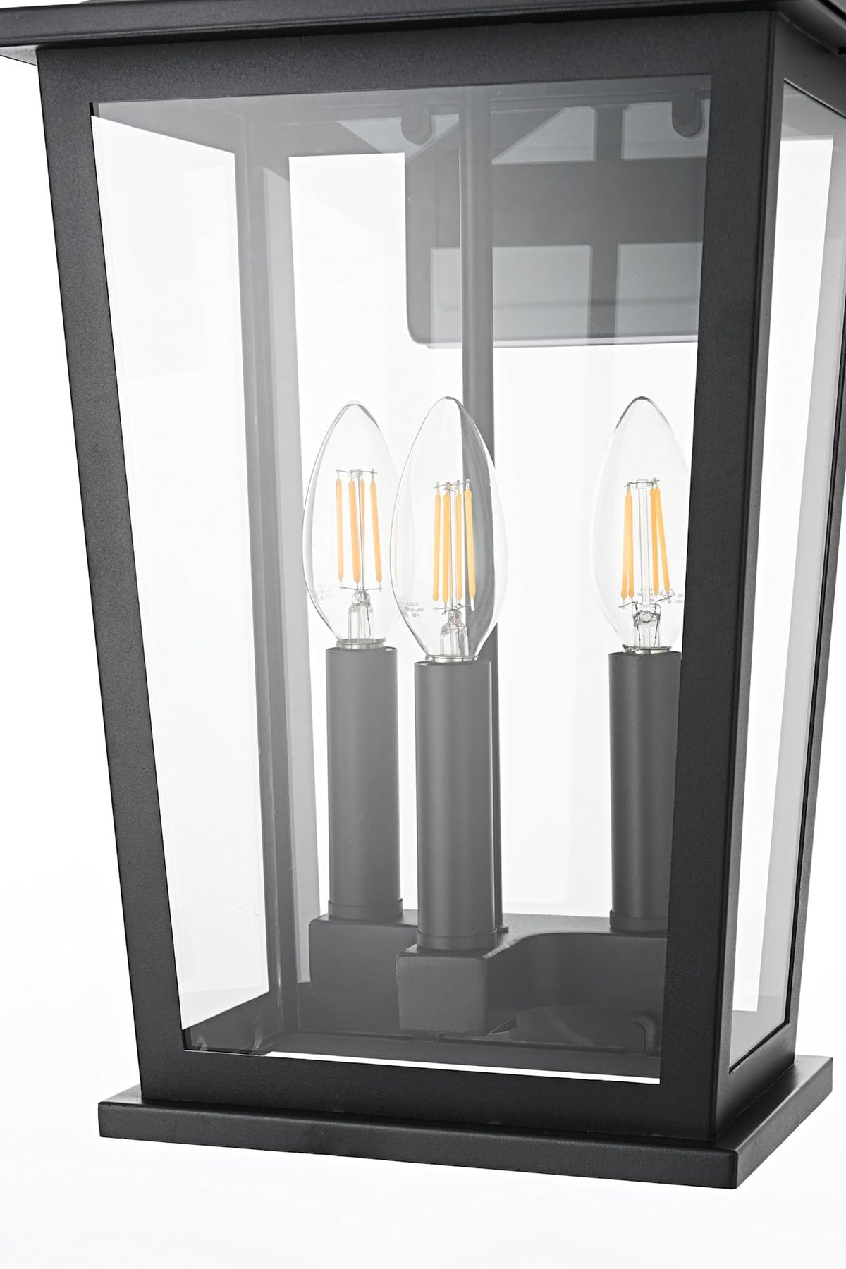 Berks Three Light Outdoor Wall Sconce Black by Lighting Design – Iron, Black, Model OD333W16BK