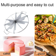 OZXNO Stainless Steel Cake Divider, 10-Cut Slicer, Silver